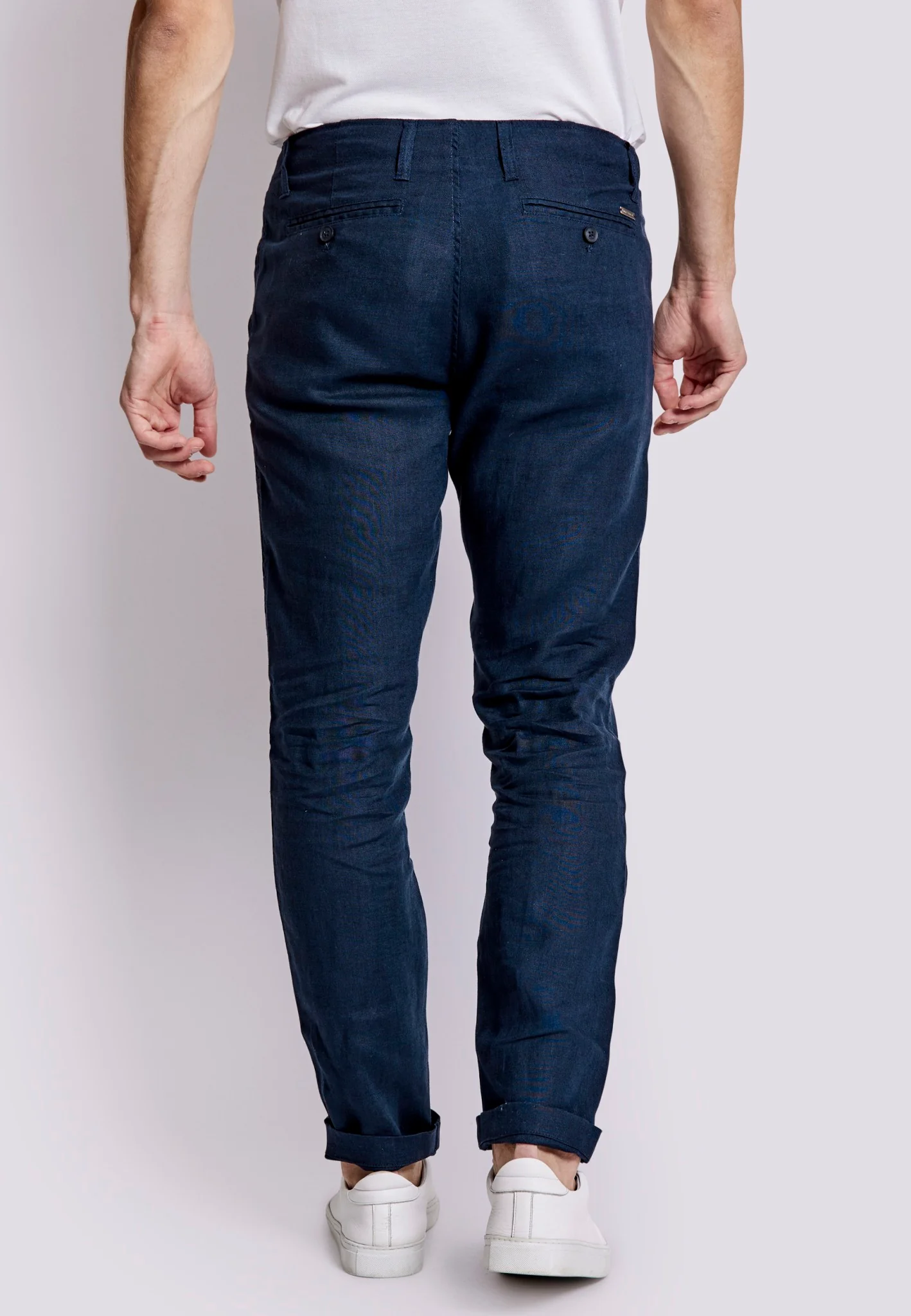 BS Enrique Slim Fit Chinos - Navy - Image 5