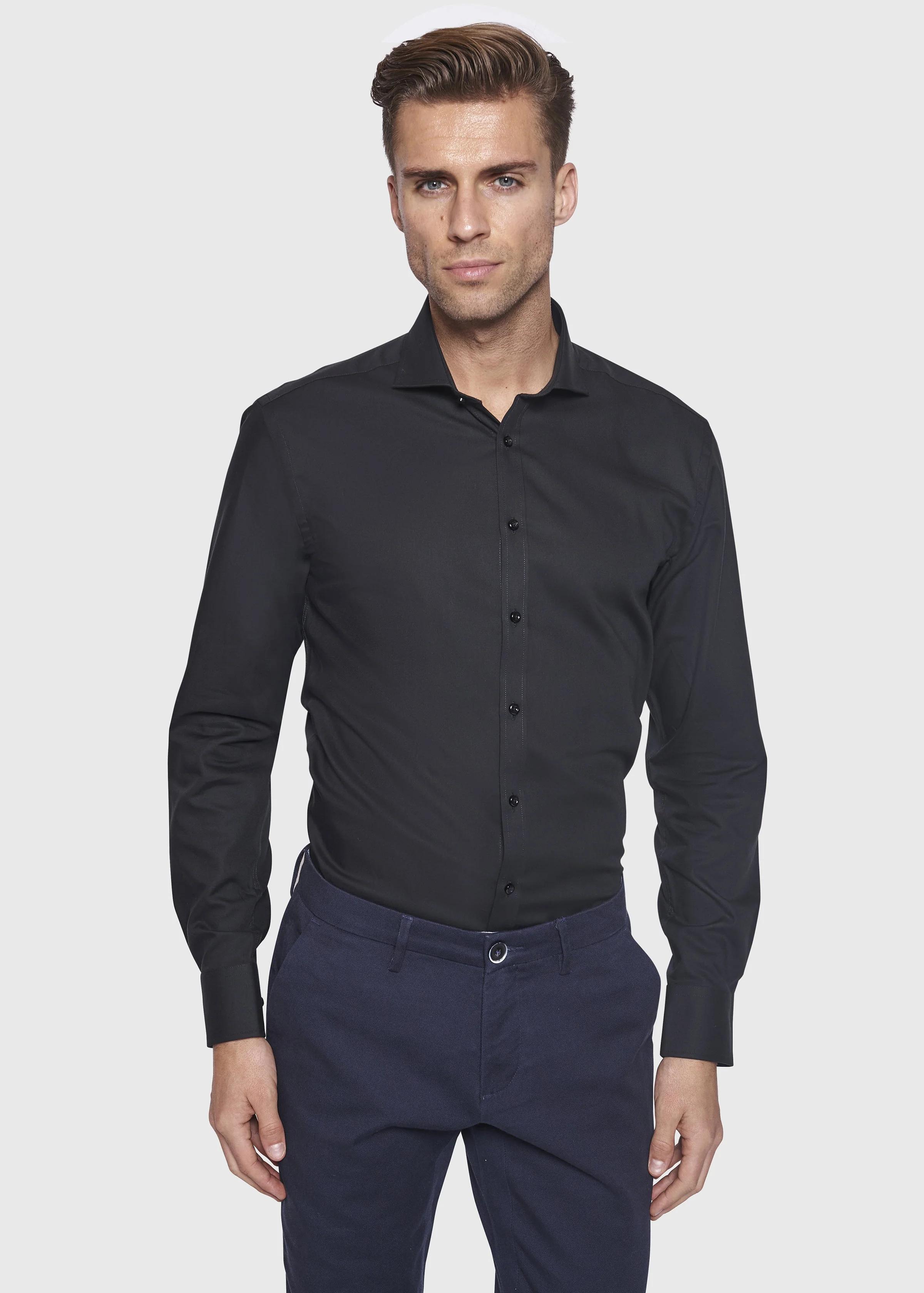 BS Leonardo Slim Fit Skjorte Sort - Image 3