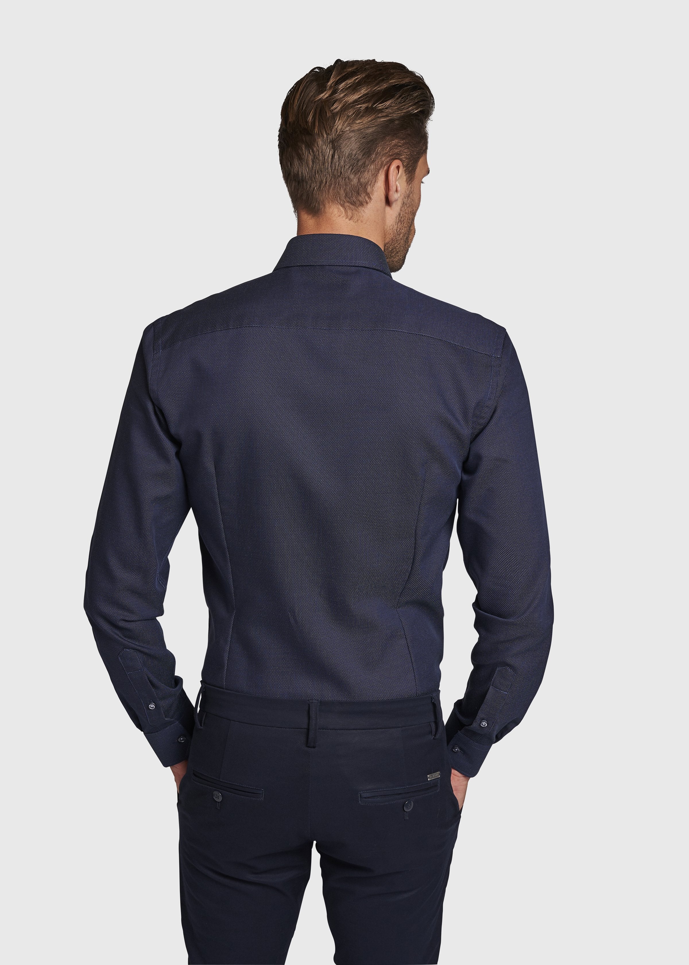 BS Logan Modern Fit Skjorte Navy - Image 5