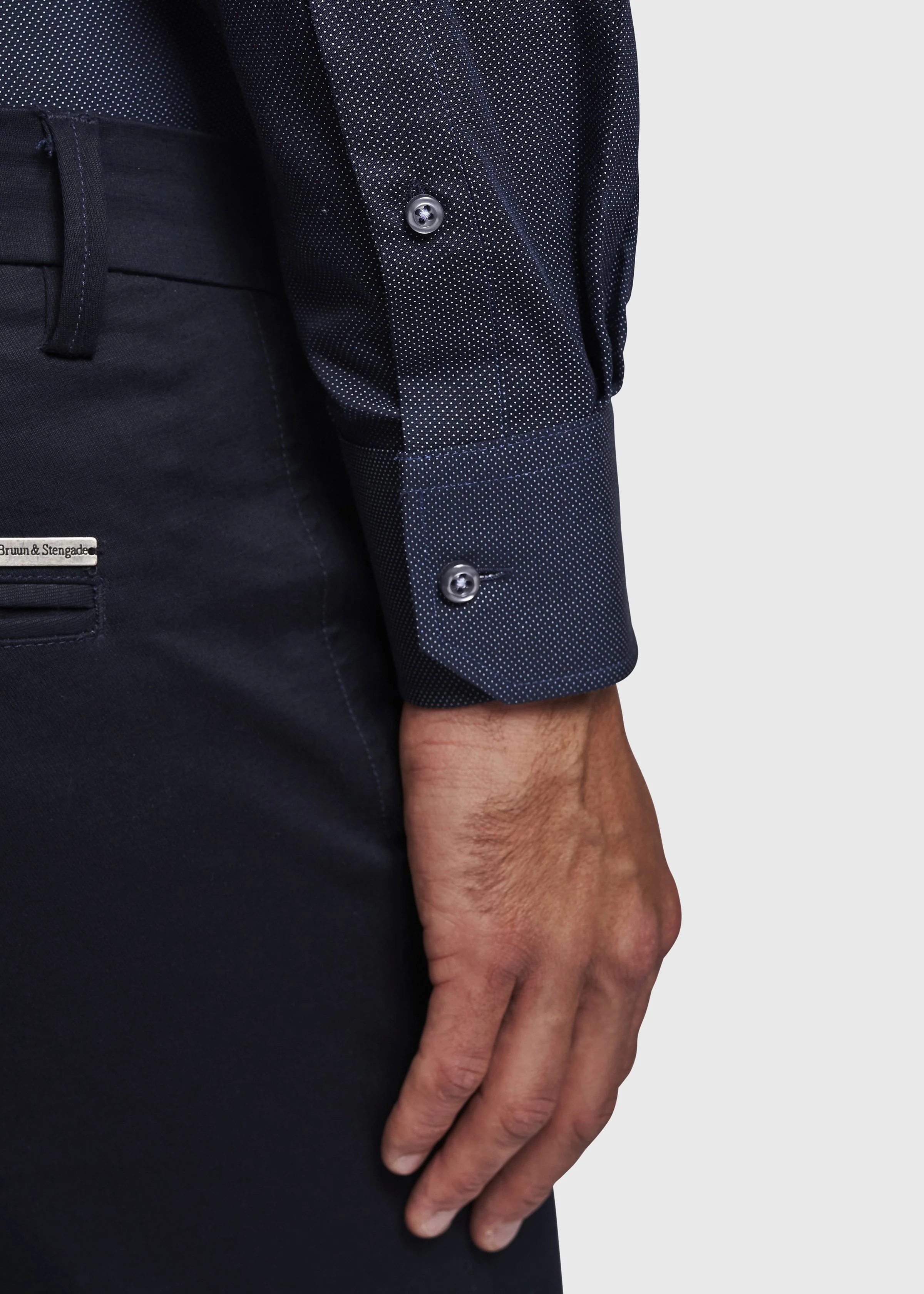 BS Logan Modern Fit Skjorte Navy - Image 6