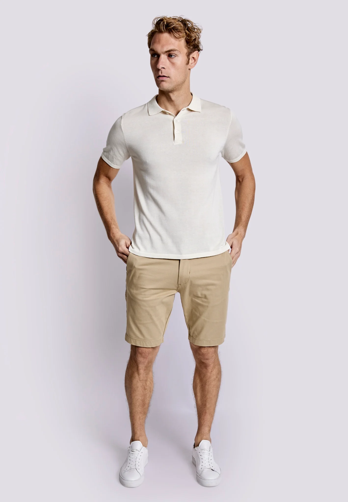 BS Massimo Regular Fit Shorts - Beige - Image 3