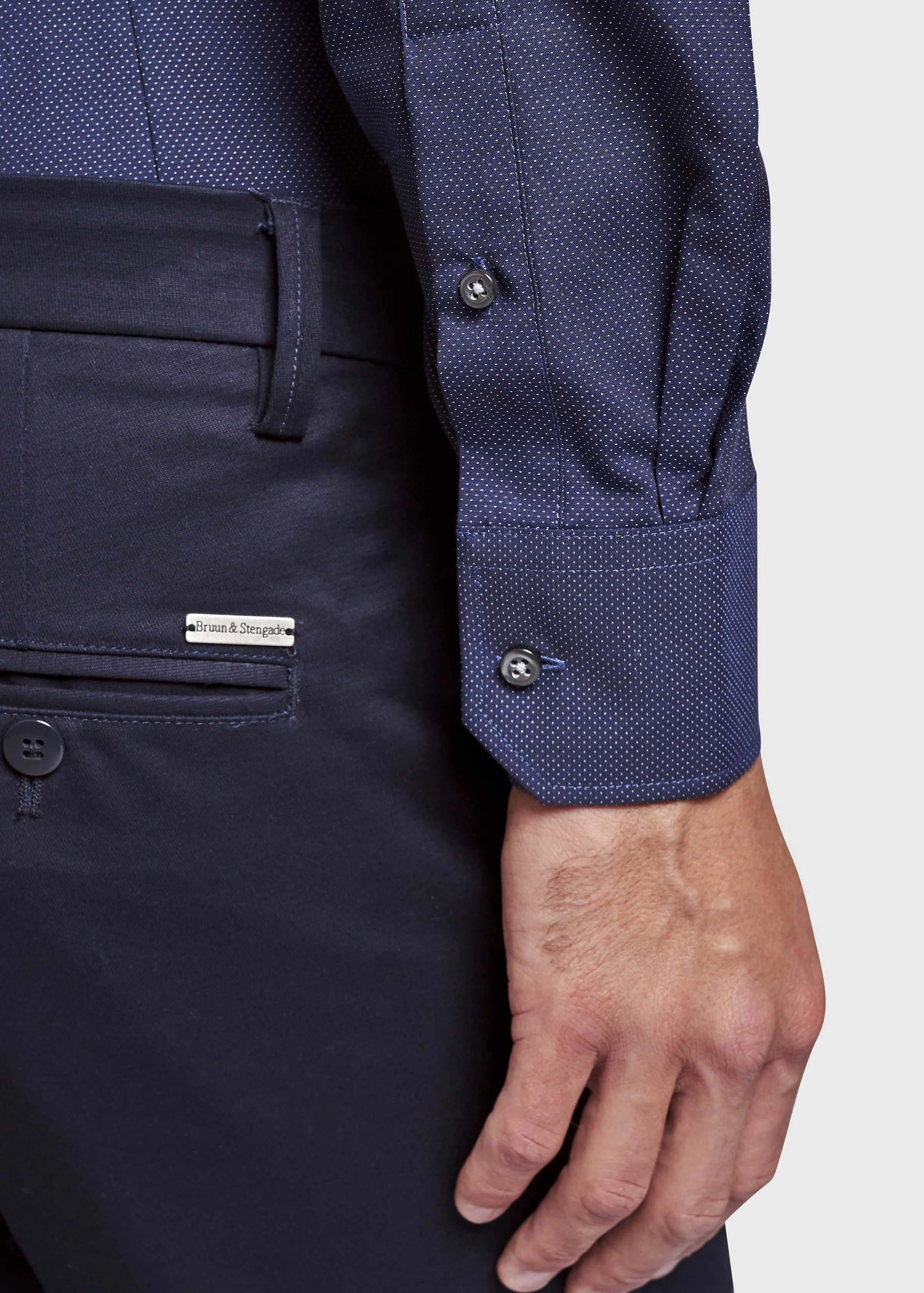 BS Owen Slim Fit Skjorte Navy - Image 6