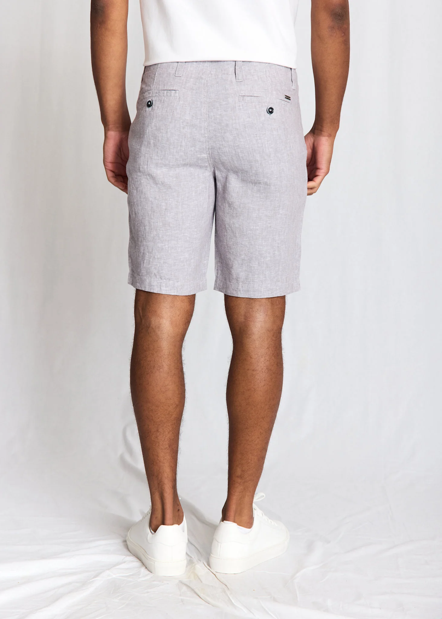 BS Paolos Regular Fit Shorts  - Light Grey - Image 5