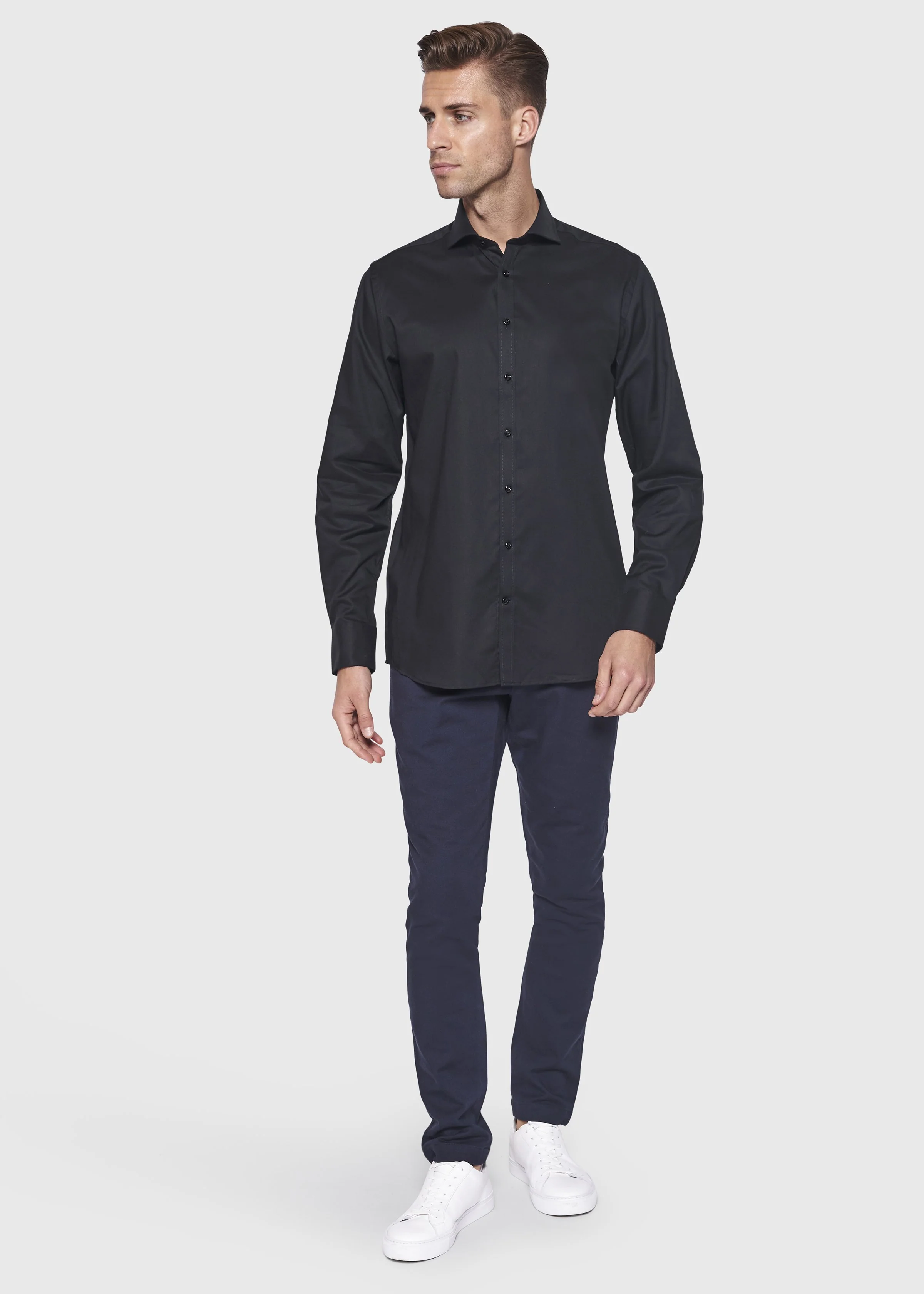 BS Raphael Modern Fit Skjorte Sort - Image 3