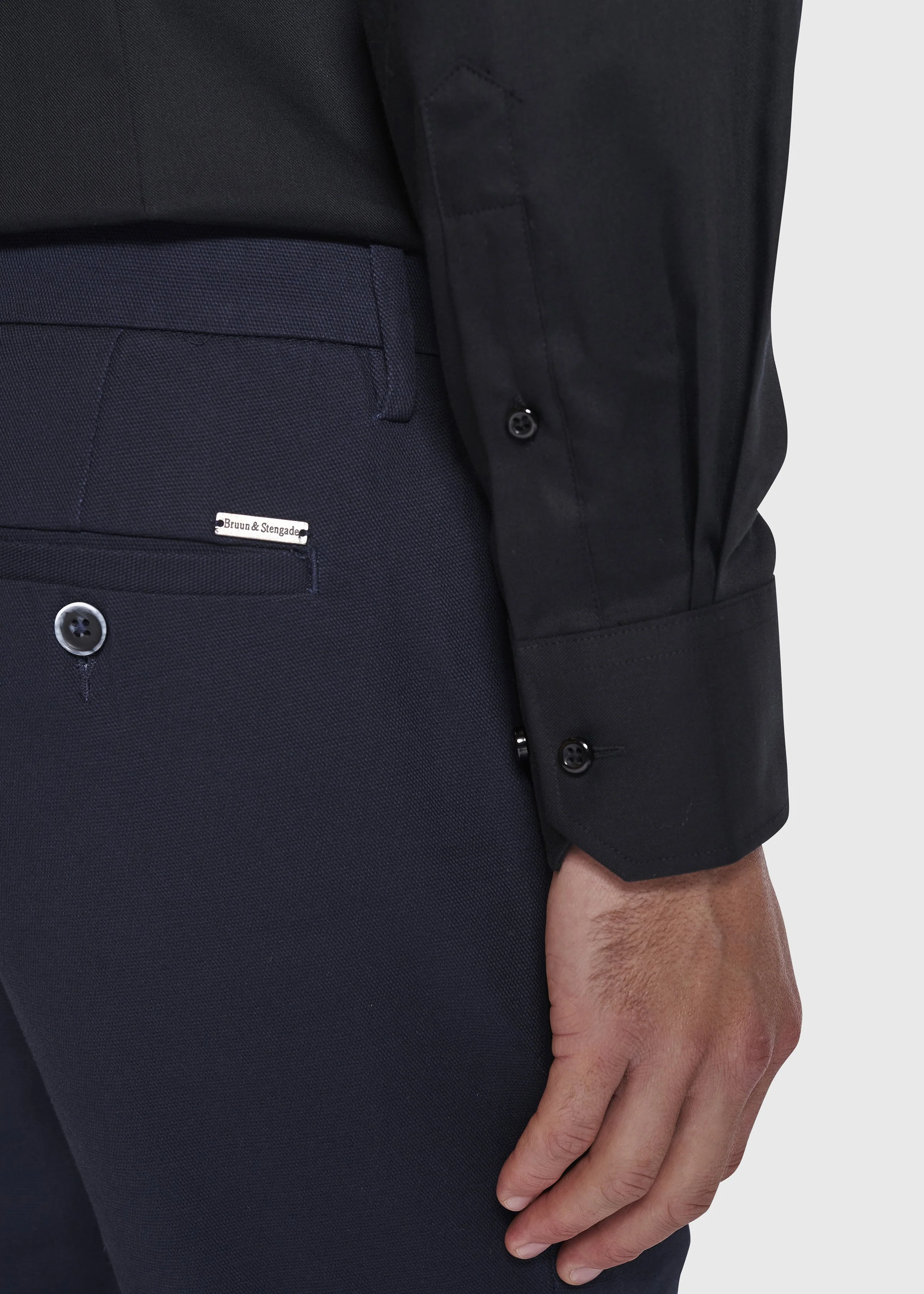 BS Raphael Modern Fit Skjorte Sort - Image 6