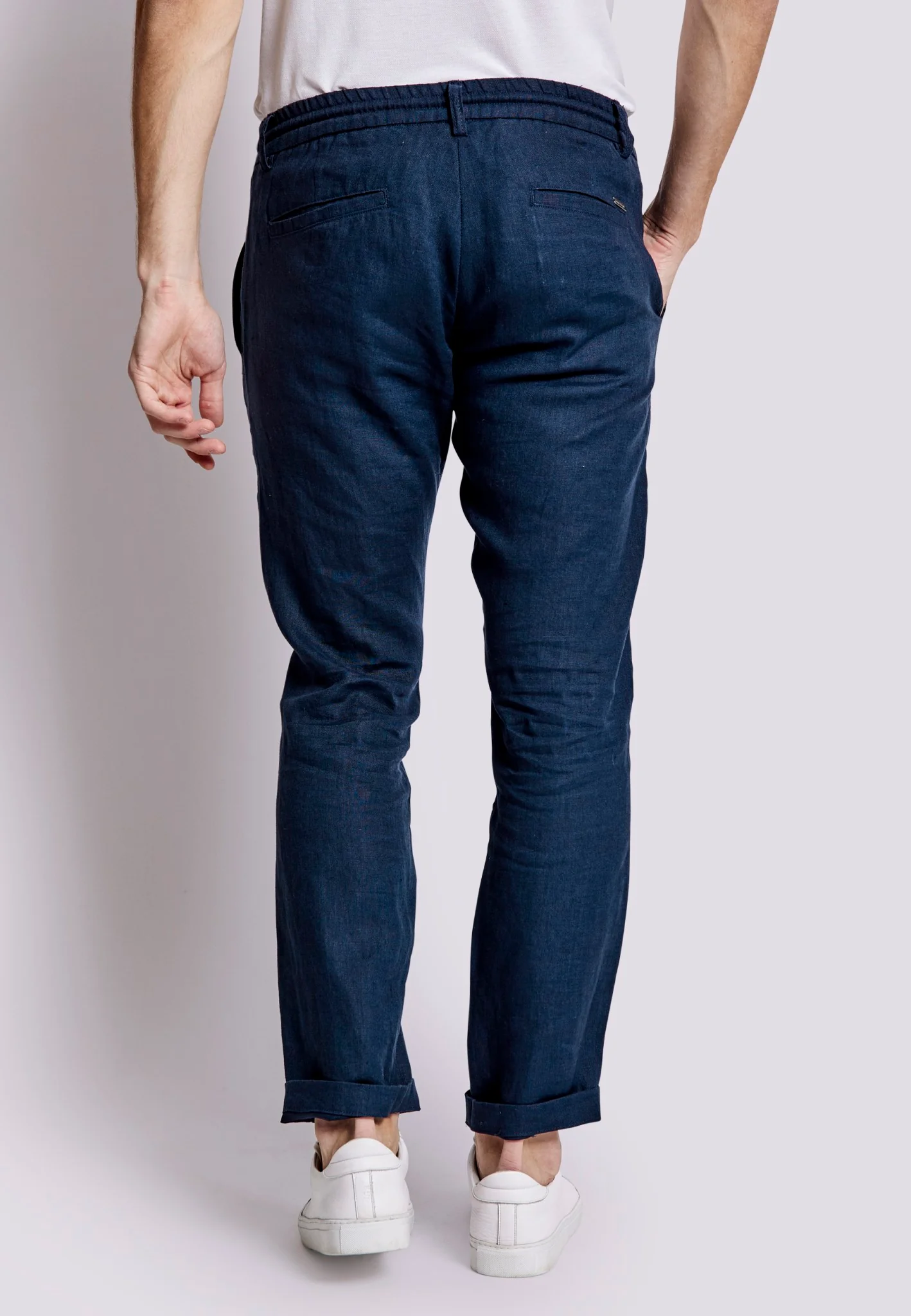 BS Raul Slim Fit Chinos - Navy - Image 5