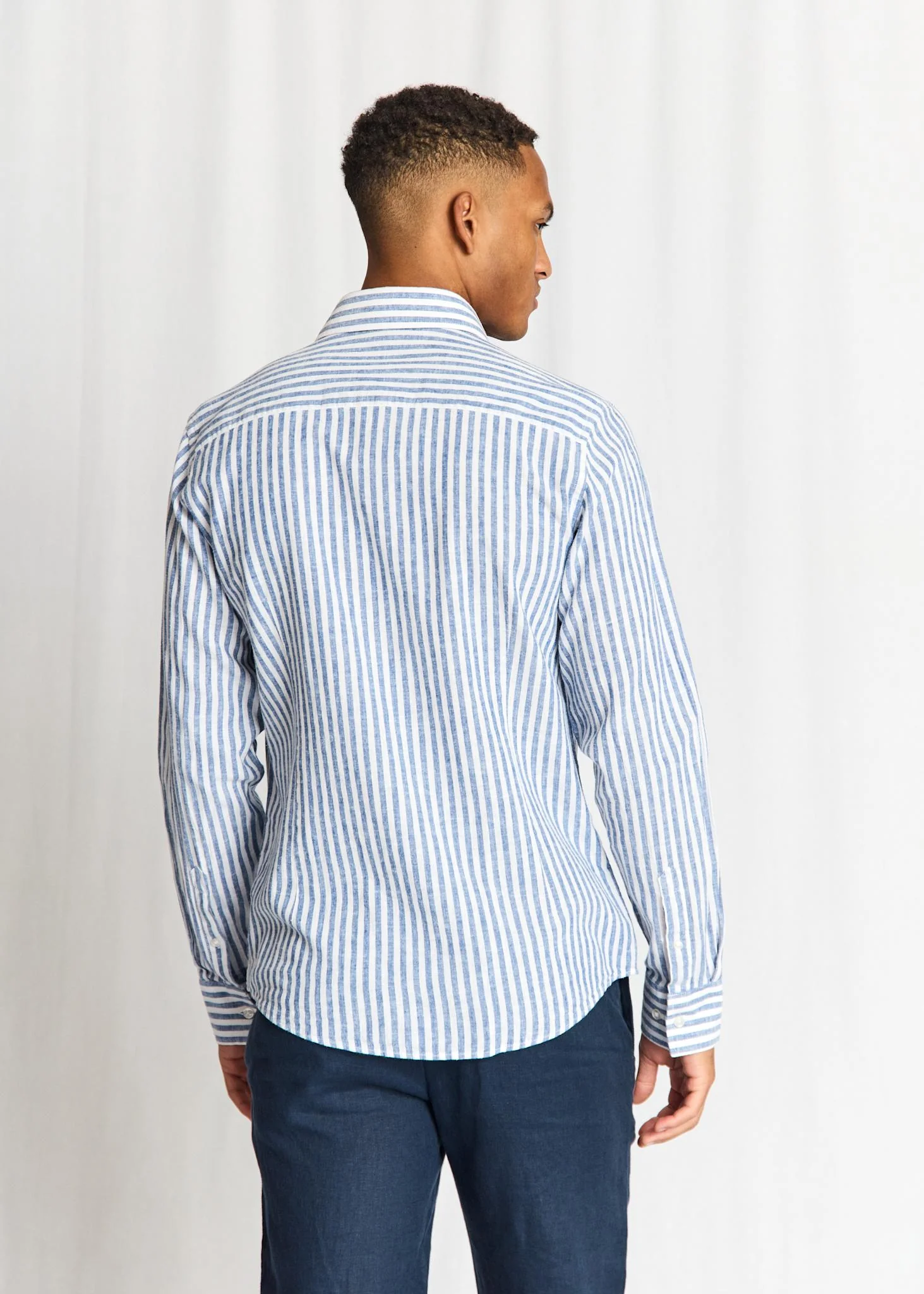 BS Rubio Casual Modern Fit Shirt - Blue/White - Image 5