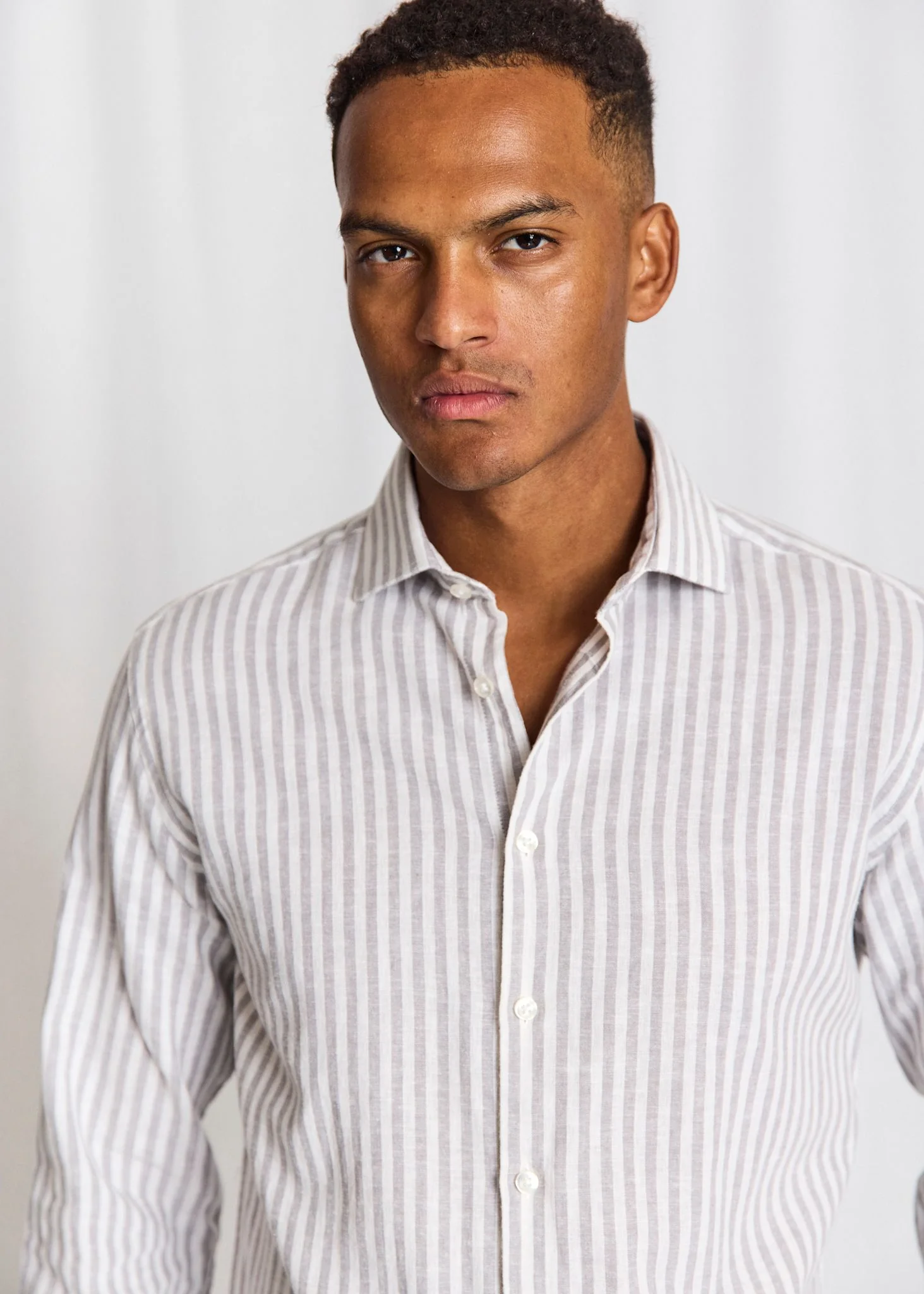 BS Rubio Casual Modern Fit Shirt - Grey/White - Image 5