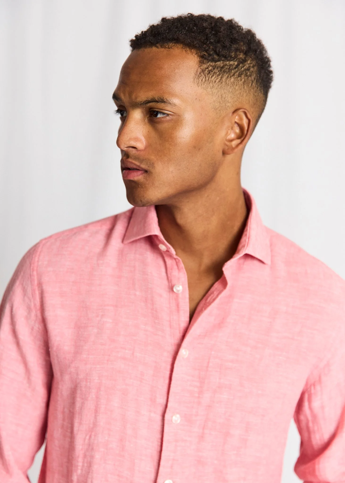 BS Tahaka Casual Modern Fit Shirt - Pink - Image 4